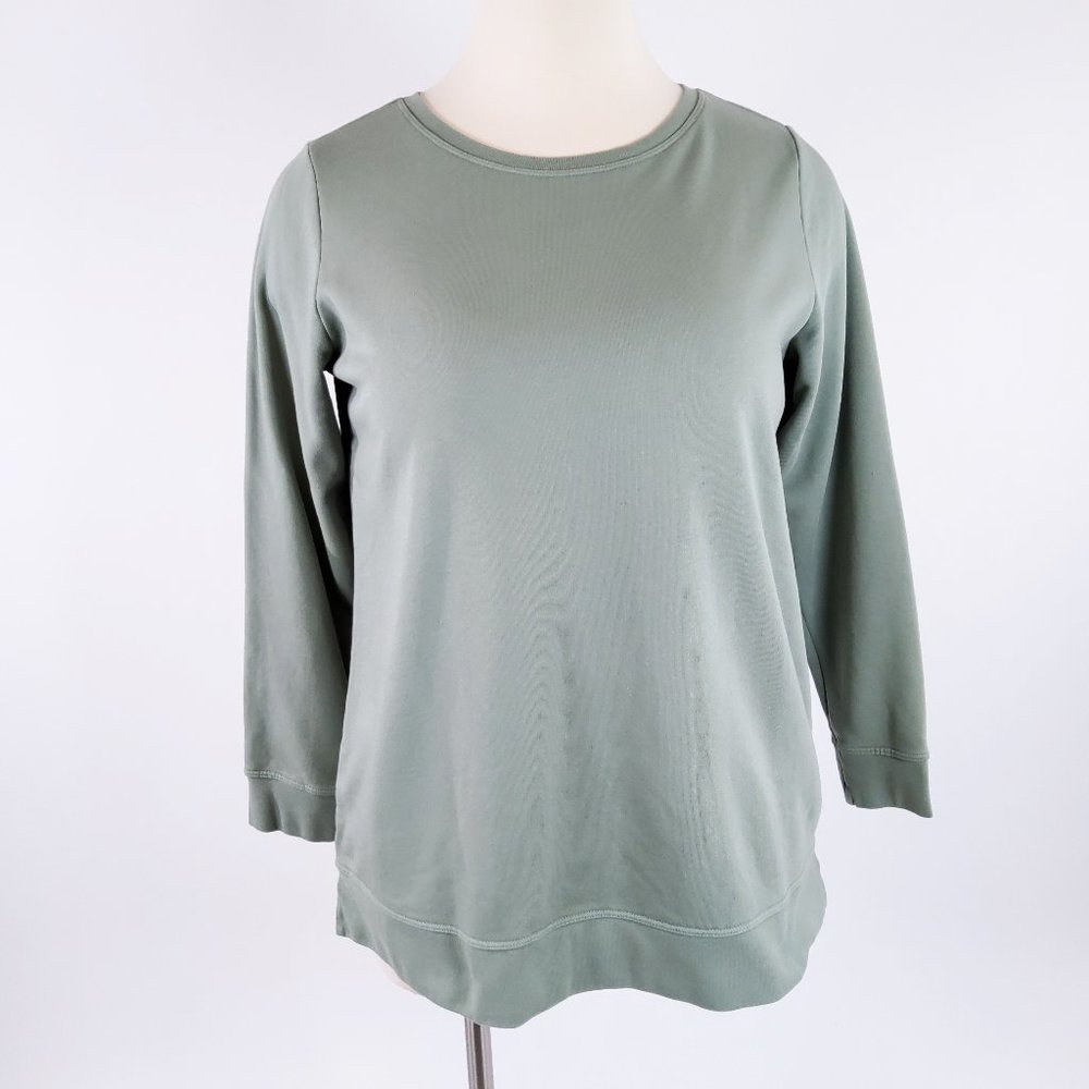 New Lands' End Long Sleeve Sweatshirt Tunic Hedge Green Size 1X